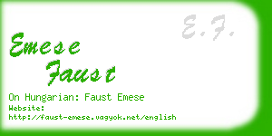 emese faust business card